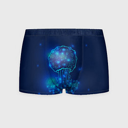 Трусы-боксеры мужские Медуза на синем, цвет: 3D-принт