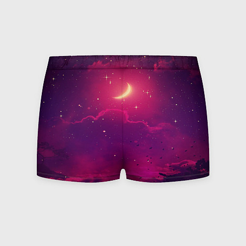 Мужские трусы СКАЗОЧНАЯ НОЧЬ 2 КРАСНЫЙ / 3D-принт – фото 2