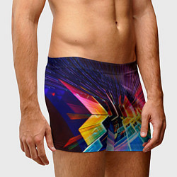 Трусы-боксеры мужские Цифровая радуга, цвет: 3D-принт — фото 2