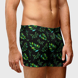 Трусы-боксеры мужские Живописные листья и ягоды, цвет: 3D-принт — фото 2