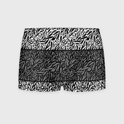 Трусы-боксеры мужские Абстрактный черно-белый узор, цвет: 3D-принт