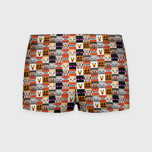 Мужские трусы MINECRAFT КУБИКИ ПЕРСОНАЖИ / 3D-принт – фото 2