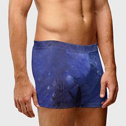 Трусы-боксеры мужские Синие акварельные мазки, цвет: 3D-принт — фото 2