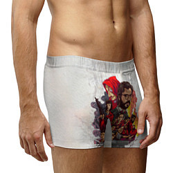 Трусы-боксеры мужские Бумажный дом на бумажном фоне герои и злодеи, цвет: 3D-принт — фото 2