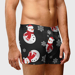 Трусы-боксеры мужские Снеговик!, цвет: 3D-принт — фото 2