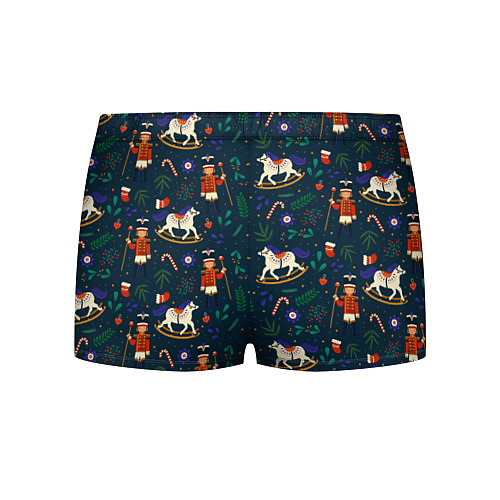 Мужские трусы Рождественский узор Щелкунчик / 3D-принт – фото 2