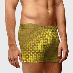 Трусы-боксеры мужские Биткоин золото, цвет: 3D-принт — фото 2