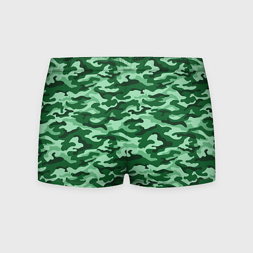 Мужские трусы Зеленый монохромный камуфляж / 3D-принт – фото 2