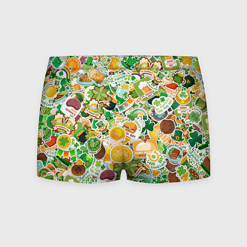 Мужские трусы Стикербомбинг ко дню Св Патрика / 3D-принт – фото 2