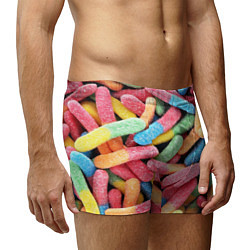 Трусы-боксеры мужские Мармеладные червячки, цвет: 3D-принт — фото 2
