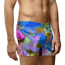 Трусы-боксеры мужские Цветочный узор Summer, цвет: 3D-принт — фото 2