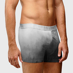 Трусы-боксеры мужские Темный лес - туман, цвет: 3D-принт — фото 2
