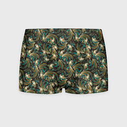 Трусы-боксеры мужские Абстрактные зеленые листья, цвет: 3D-принт