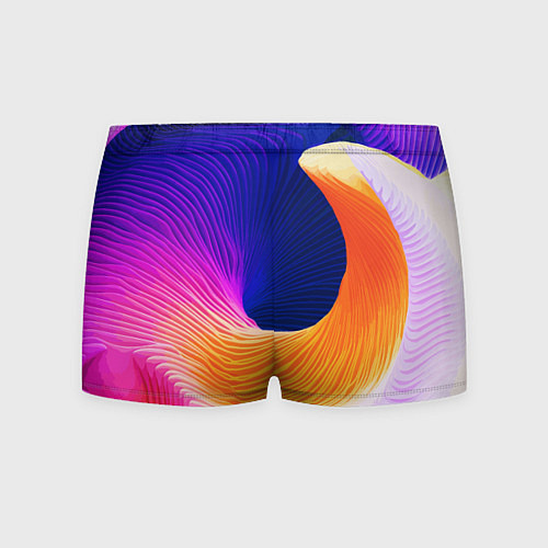 Мужские трусы Цветная волна Summer / 3D-принт – фото 2