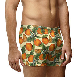 Трусы-боксеры мужские Узор Апельсиновое настроение, цвет: 3D-принт — фото 2
