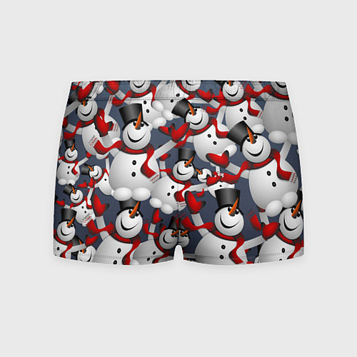 Мужские трусы ВОЗДУШНЫЕ СНЕГОВИКИ / 3D-принт – фото 2