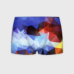 Трусы-боксеры мужские Абстрактный цветной узор из треугольников Abstract, цвет: 3D-принт