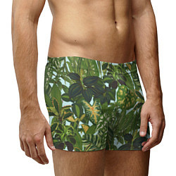 Трусы-боксеры мужские Зеленые Тропические Растения, цвет: 3D-принт — фото 2