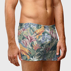 Трусы-боксеры мужские Цветы Лилии и Агапантус, цвет: 3D-принт — фото 2