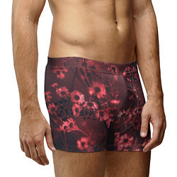 Трусы-боксеры мужские Цветы на закате, цвет: 3D-принт — фото 2