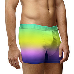 Трусы-боксеры мужские Разноцветный размытый фон градиент, цвет: 3D-принт — фото 2