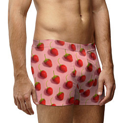 Трусы-боксеры мужские Strawberry Pattern, цвет: 3D-принт — фото 2