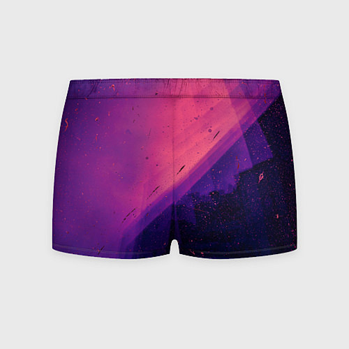 Мужские трусы Неоновая пыль и лучи - Тёмно-розовый / 3D-принт – фото 2