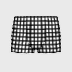 Трусы-боксеры мужские Black and white trendy checkered pattern, цвет: 3D-принт