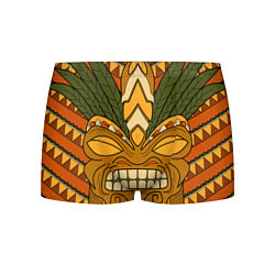 Трусы-боксеры мужские Polynesian tiki ANGRY, цвет: 3D-принт