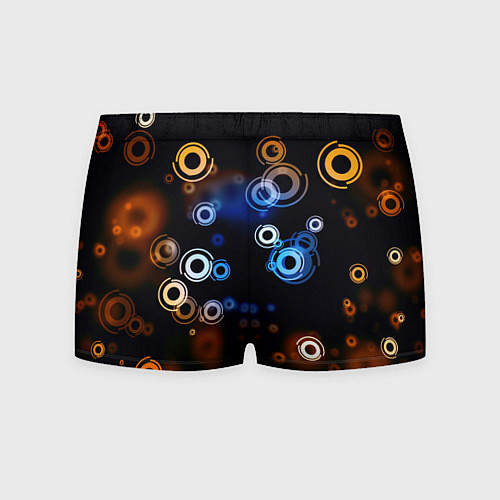 Мужские трусы Круги на черном фоне / 3D-принт – фото 2