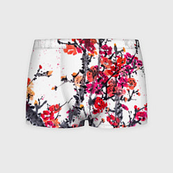 Трусы-боксеры мужские Живописная ветка сакуры, цвет: 3D-принт