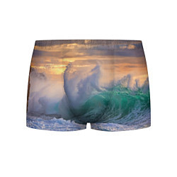 Трусы-боксеры мужские Штормовая волна, накатывающая на берег, цвет: 3D-принт
