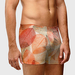 Трусы-боксеры мужские Осенние прозрачные листья, цвет: 3D-принт — фото 2