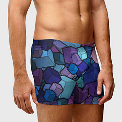 Трусы-боксеры мужские Цветные кубы, цвет: 3D-принт — фото 2