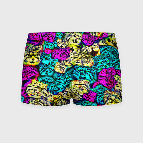 Мужские трусы Психоделические манулы / 3D-принт – фото 2