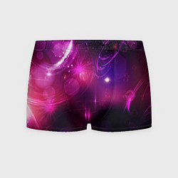 Трусы-боксеры мужские Фиолетовые неоновые блики, цвет: 3D-принт