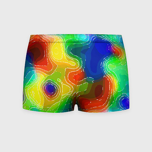 Мужские трусы Разноцветная абстрактная композиция / 3D-принт – фото 2