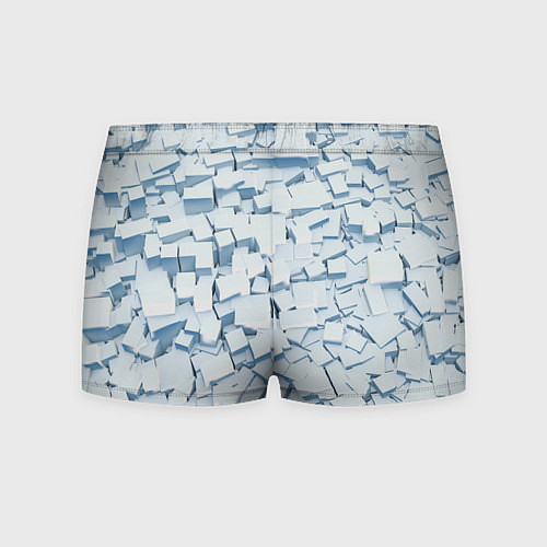 Мужские трусы Множество белых кубов в абстракции / 3D-принт – фото 2