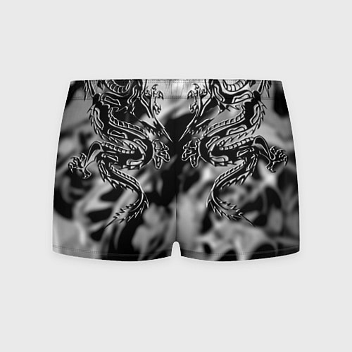 Мужские трусы Оттенки серого черные трайбл драконы татуировка / 3D-принт – фото 2