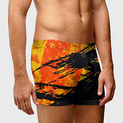 Трусы-боксеры мужские Orange and black, цвет: 3D-принт — фото 2