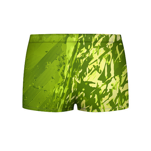 Мужские трусы Зеленый абстрактный камуфляж / 3D-принт – фото 2
