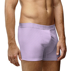 Трусы-боксеры мужские Вязаное полотно - Розовое, цвет: 3D-принт — фото 2