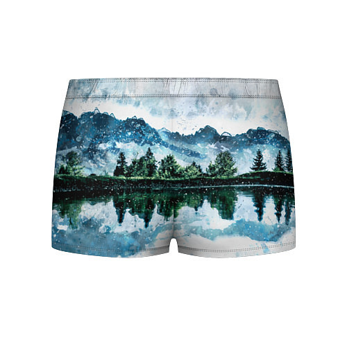 Мужские трусы Горный пейзаж акварелью / 3D-принт – фото 2