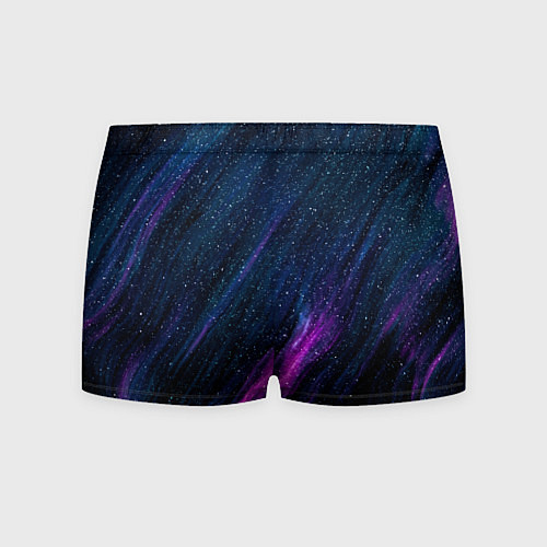 Мужские трусы Звёздное абстрактное фиолетовое небо / 3D-принт – фото 2