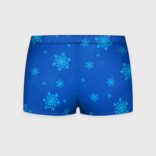 Мужские трусы Снежинки - синий / 3D-принт – фото 2