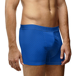 Трусы-боксеры мужские Плетёная синяя ткань - паттерн, цвет: 3D-принт — фото 2