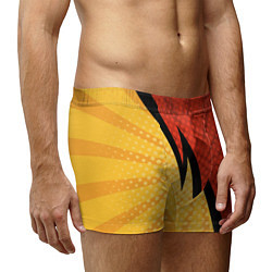 Трусы-боксеры мужские Желтая красная молния, цвет: 3D-принт — фото 2