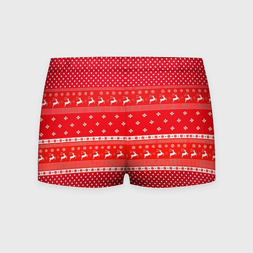 Мужские трусы Праздничный красный свитер / 3D-принт – фото 2