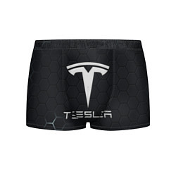 Мужские трусы Tesla логотип - матовое стекло
