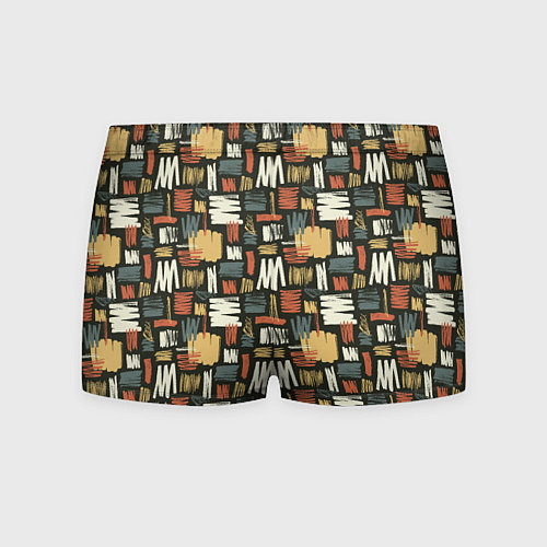 Мужские трусы Узор штрихованный / 3D-принт – фото 2